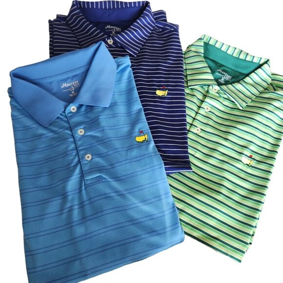 Masters Other - Lot of 3 Masters Tech Men’s XL Polo Shirt Augusta Performance Stretch Polyester